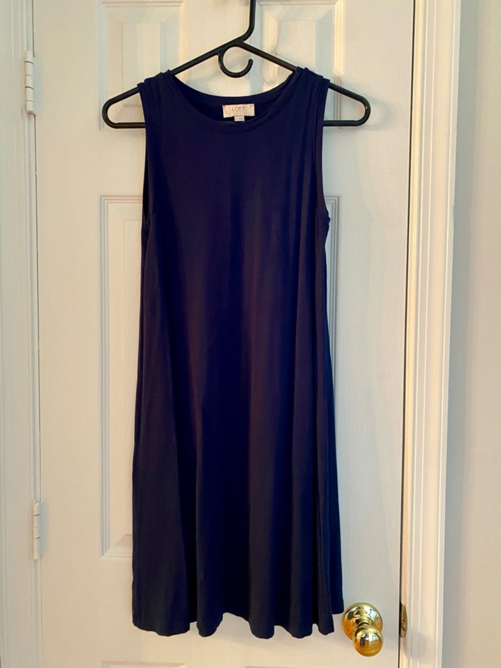 LOFT Women’s Petite Navy Sleeveless Swing Dress